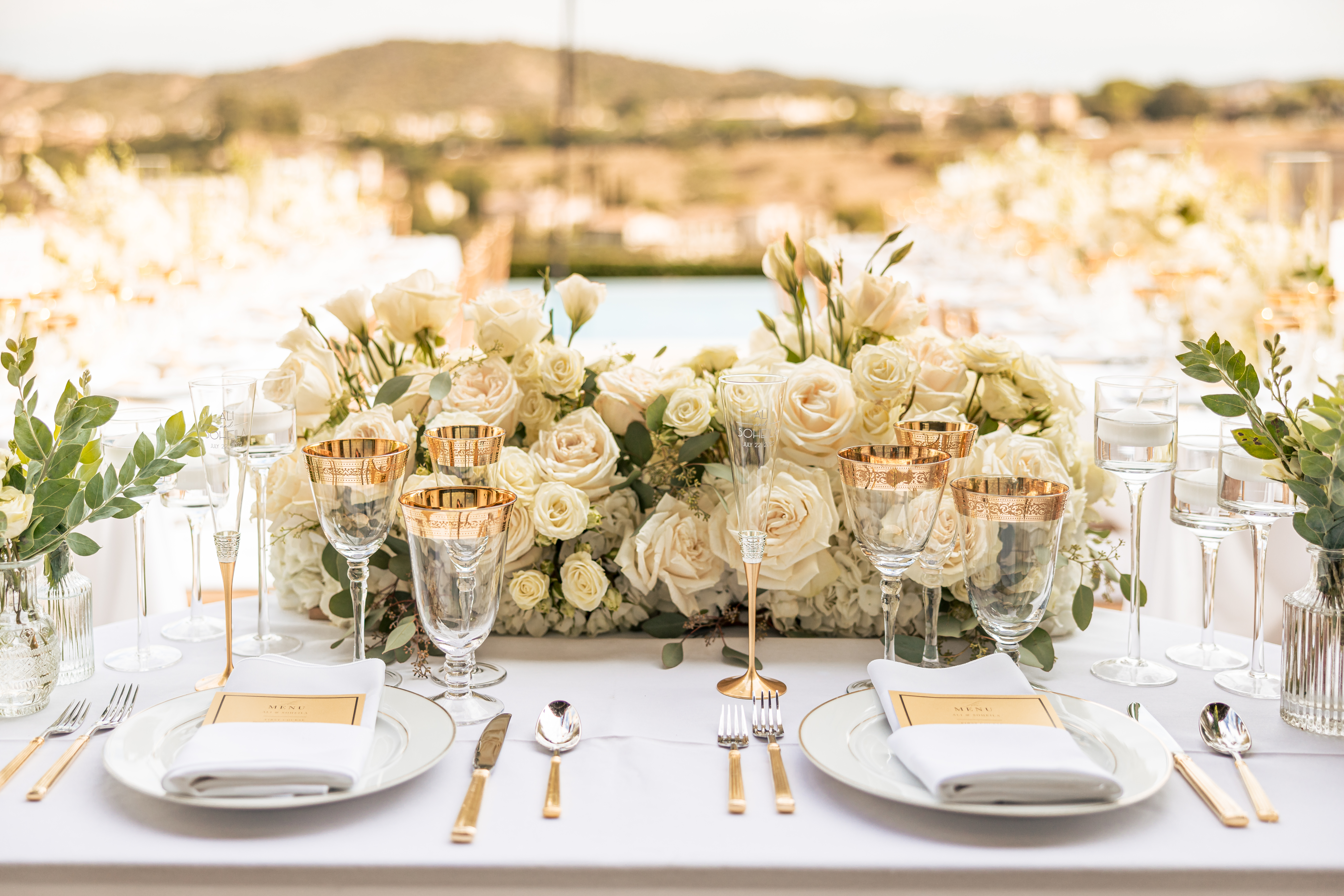 Elegant sweetheart table designed as a focal point for a celebration